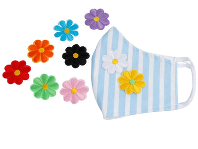 Embroidered Daisy Flower Patch Add On for Face Masks