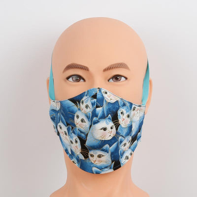 Cute Cat Fabric Face Masks are Adjustable and Reversible