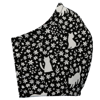 Cute Black White Cats Fabric Face Mask made by The Cat Ball, LLC