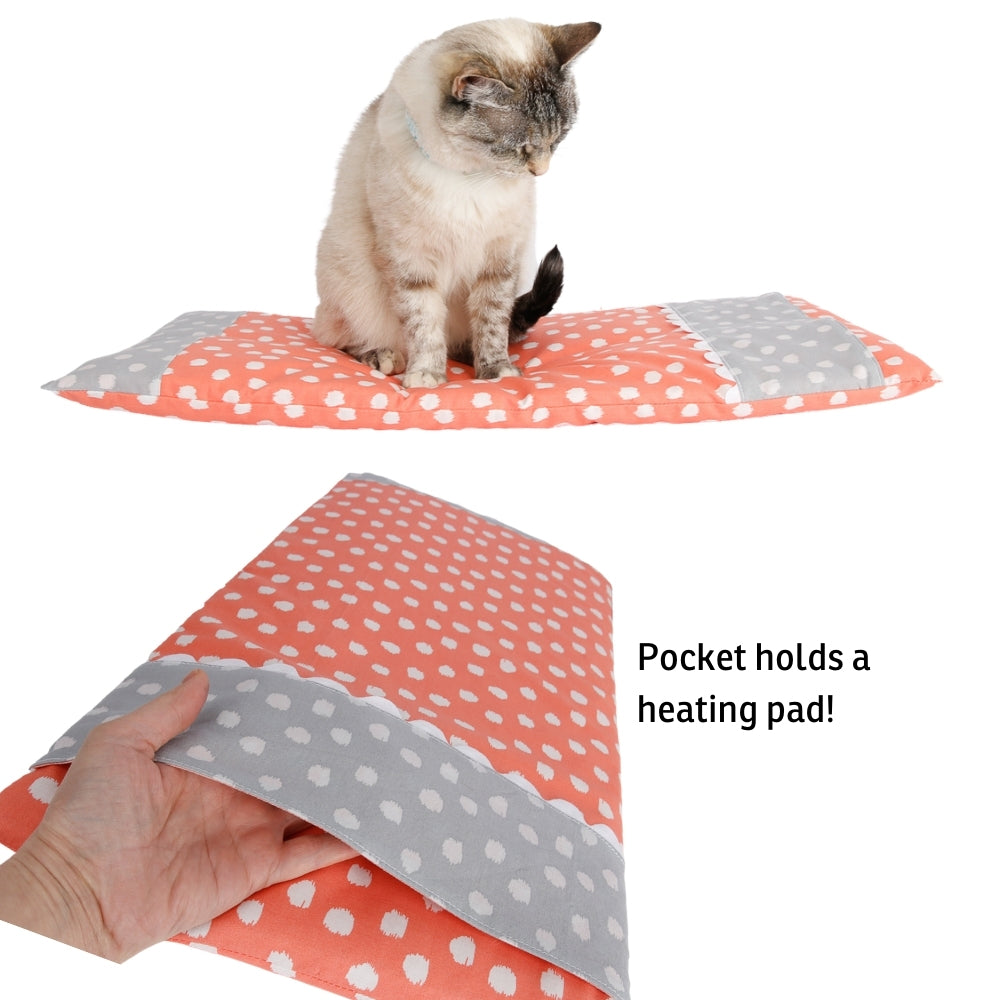 Pet bed heating pad top